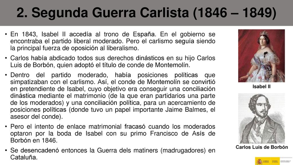 2. Segunda Guerra Carlista (1846 – 1849)