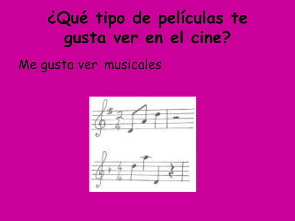 ¿Qué tipo de películas te gusta ver en el cine