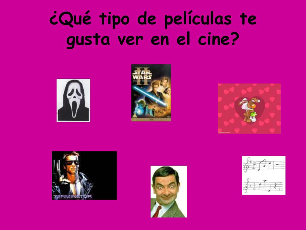 ¿Qué tipo de películas te gusta ver en el cine