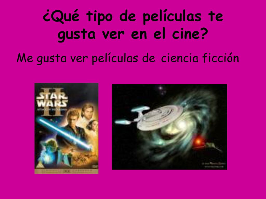 ¿Qué tipo de películas te gusta ver en el cine