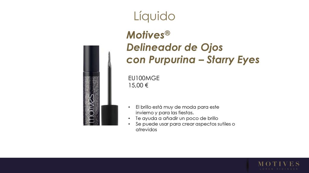 Líquido Motives® Delineador de Ojos con Purpurina – Starry Eyes