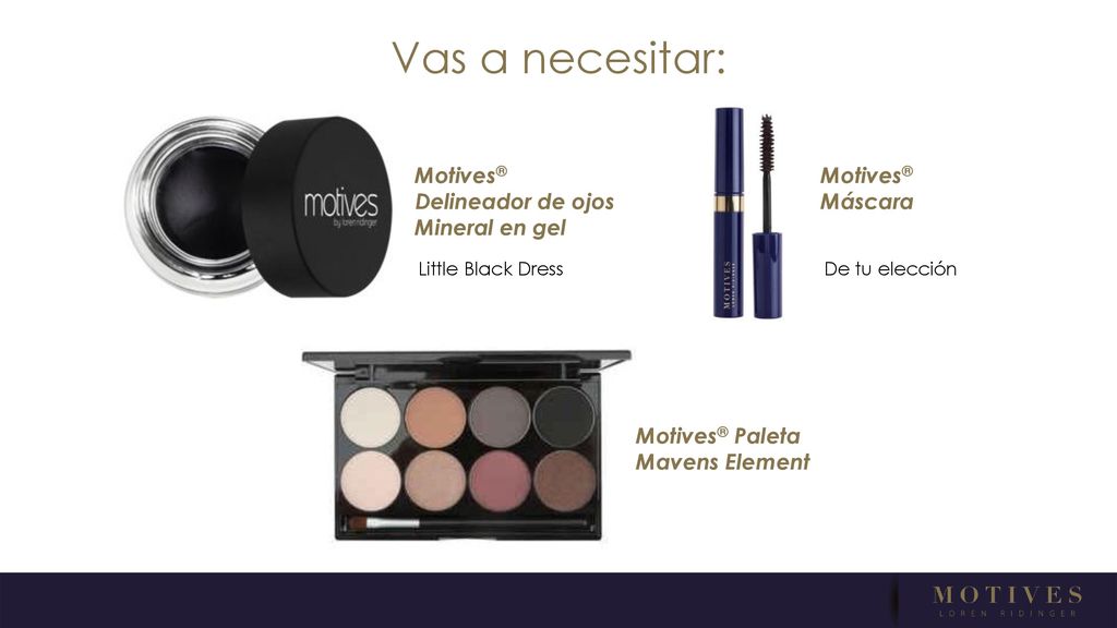 Vas a necesitar: Motives® Delineador de ojos Mineral en gel Motives®