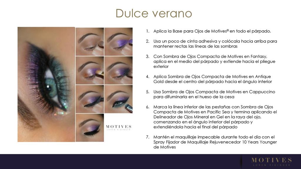 Dulce verano Aplica la Base para Ojos de Motives® en todo el párpado.