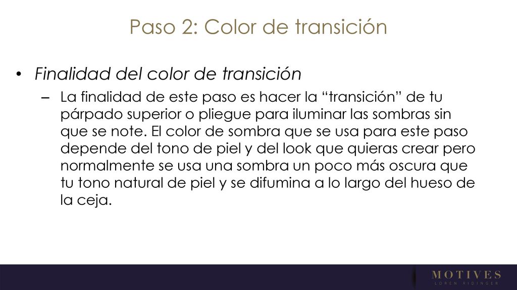 Paso 2: Color de transición