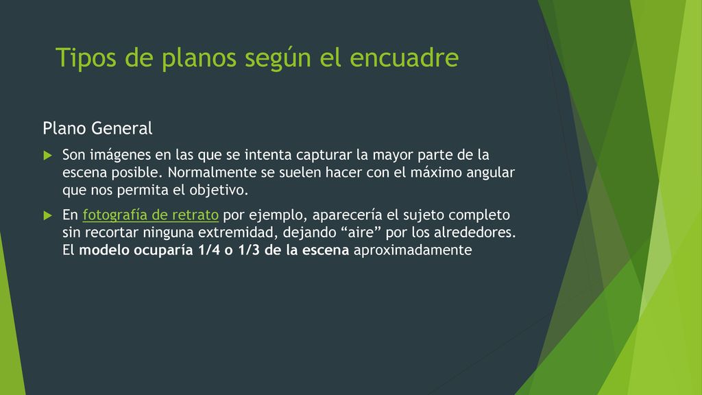 Tipos de planos según el encuadre