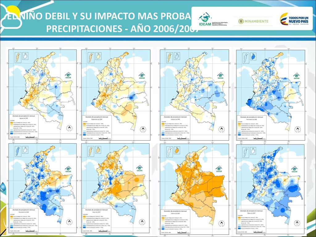 EL NIÑO DEBIL Y SU IMPACTO MAS PROBABLE EN LAS PRECIPITACIONES - AÑO 2006/2007