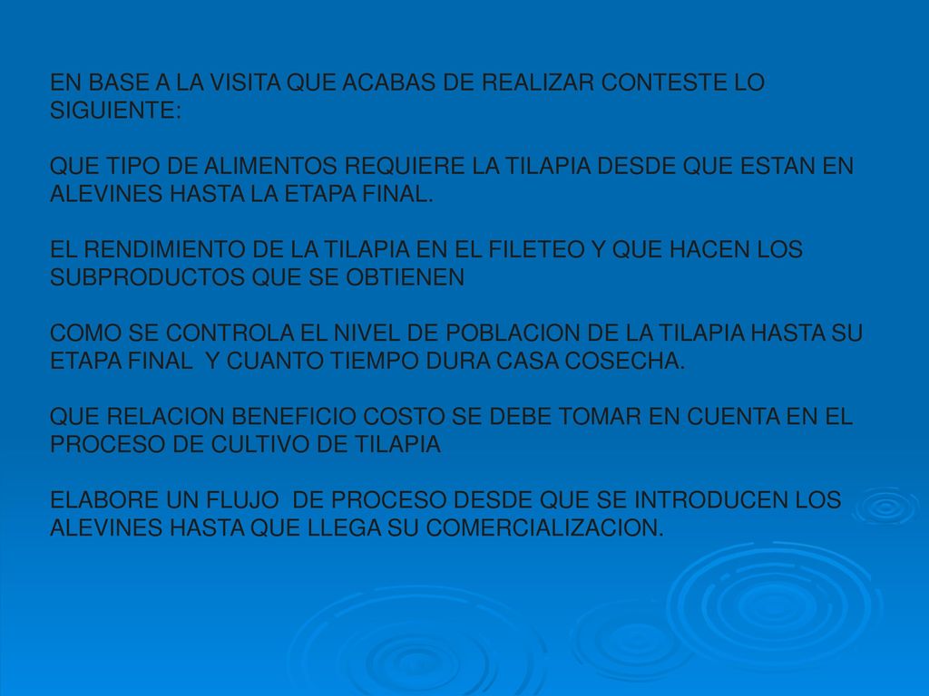 EN BASE A LA VISITA QUE ACABAS DE REALIZAR CONTESTE LO SIGUIENTE: