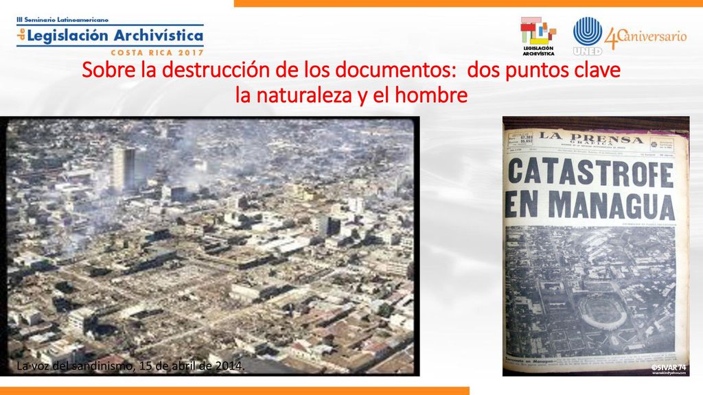 Sobre la destrucción de los documentos: dos puntos clave la naturaleza y el hombre