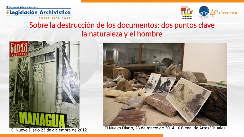 Sobre la destrucción de los documentos: dos puntos clave la naturaleza y el hombre