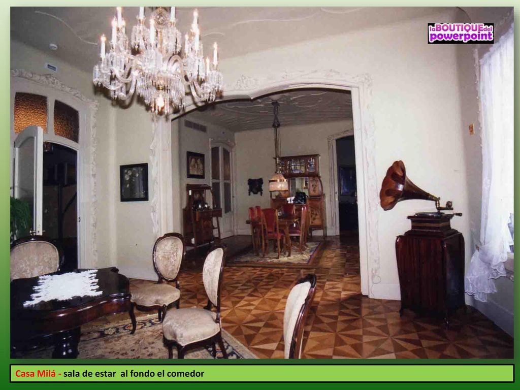 Casa Milá - sala de estar al fondo el comedor