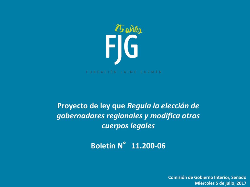 Proyecto de ley que Regula la elección de gobernadores regionales y modifica otros cuerpos legales