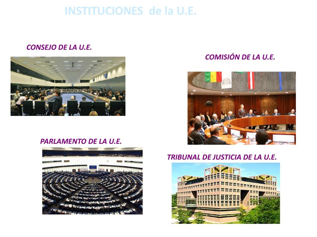 INSTITUCIONES de la U.E. CONSEJO DE LA U.E. COMISIÓN DE LA U.E.
