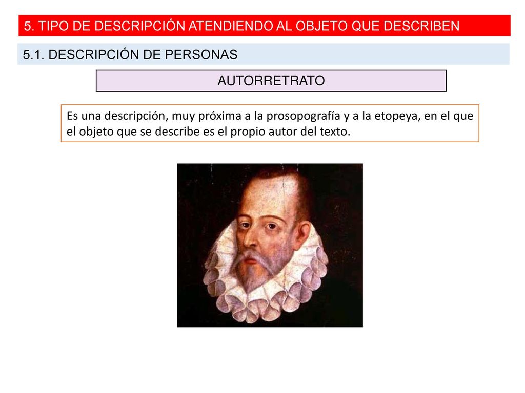 5. TIPO DE DESCRIPCIÓN ATENDIENDO AL OBJETO QUE DESCRIBEN