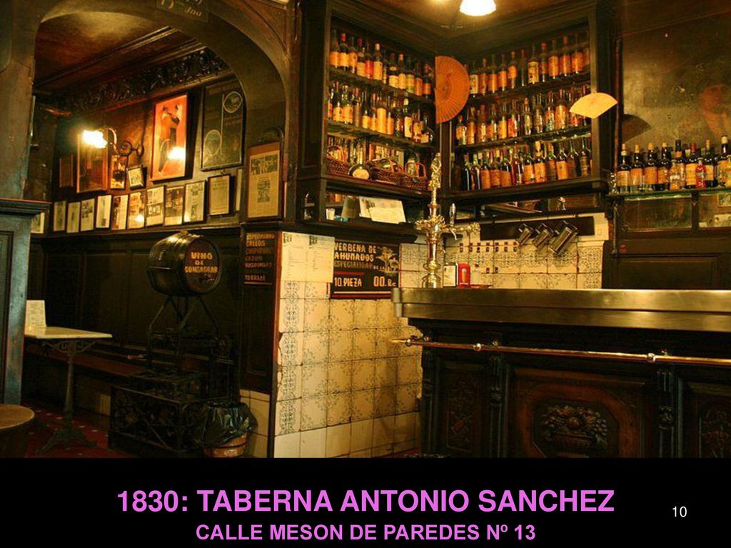 1830: TABERNA ANTONIO SANCHEZ CALLE MESON DE PAREDES Nº 13
