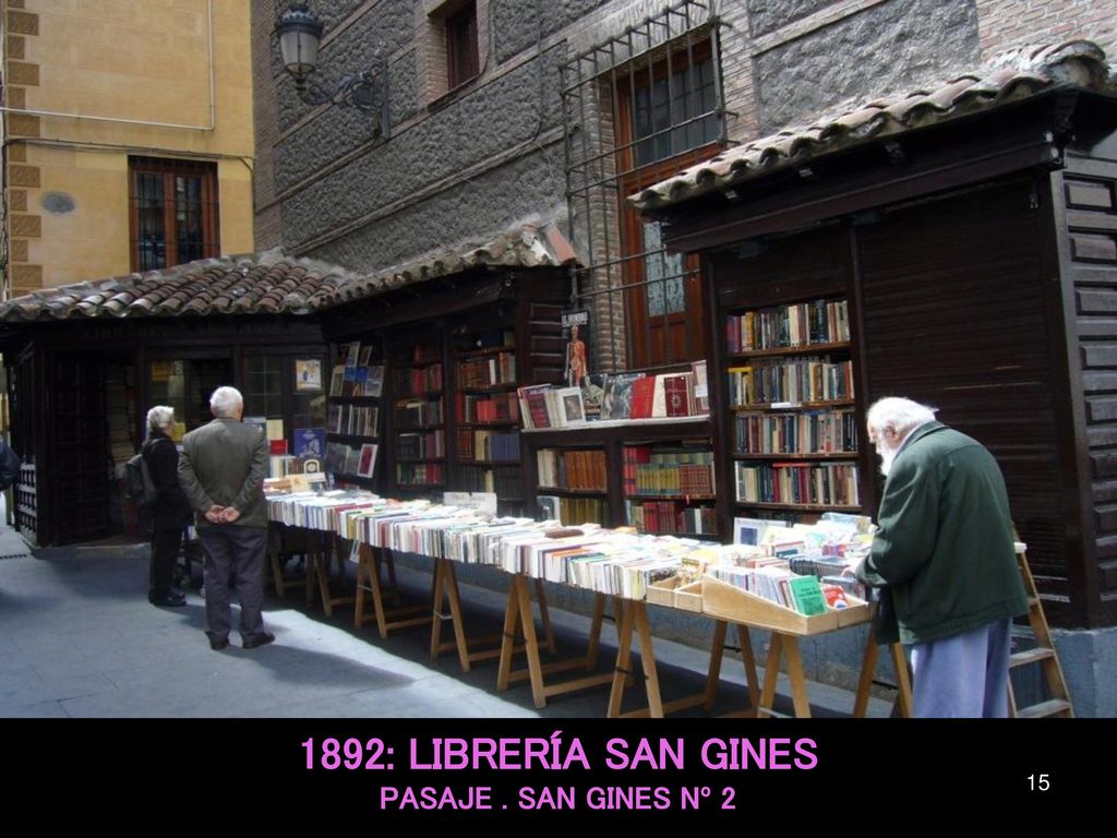 1892: LIBRERÍA SAN GINES PASAJE . SAN GINES Nº 2