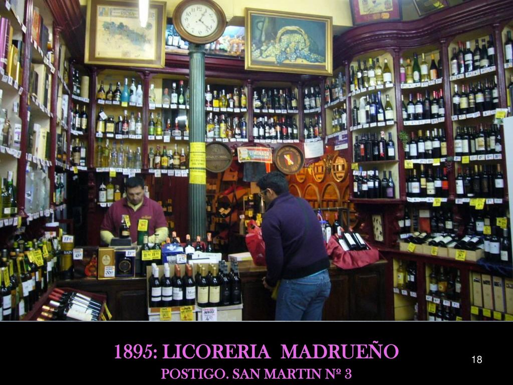 1895: LICORERIA MADRUEÑO POSTIGO. SAN MARTIN Nº 3