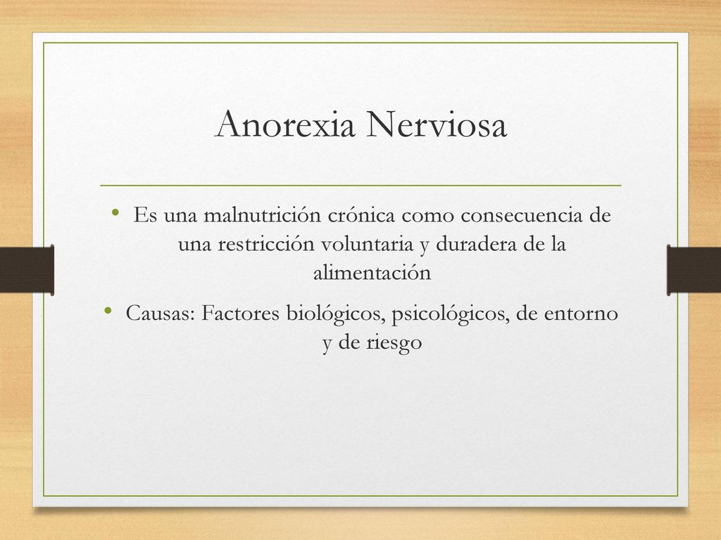 Causas: Factores biológicos, psicológicos, de entorno y de riesgo
