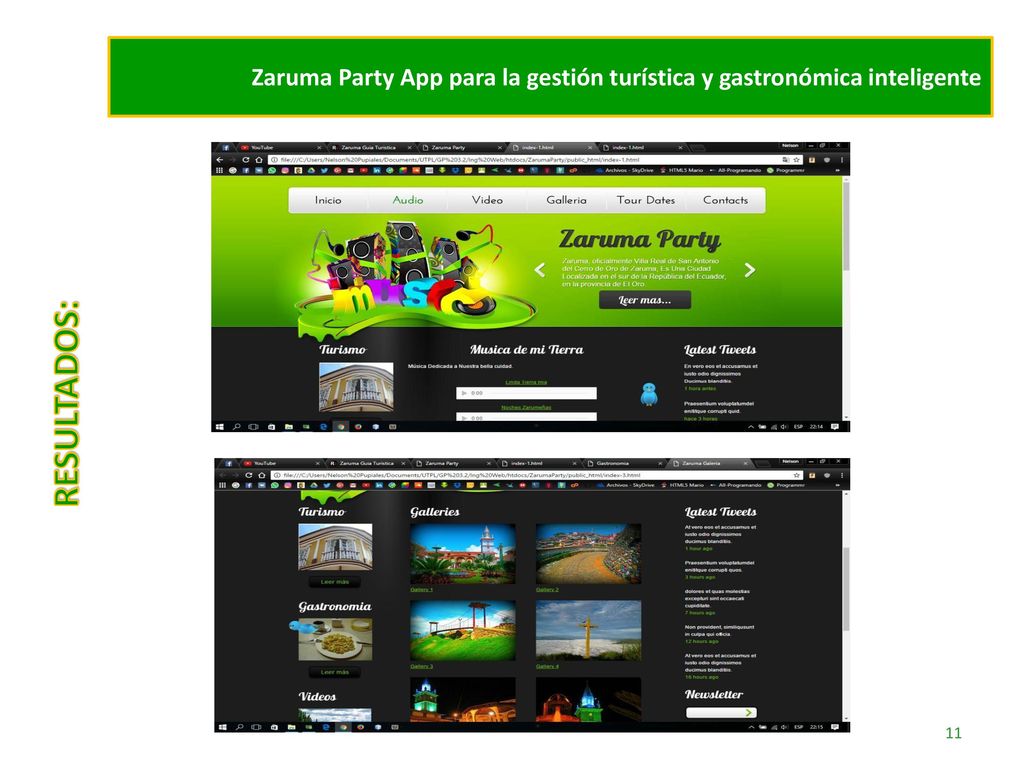 Zaruma Party App para la gestión turística y gastronómica inteligente