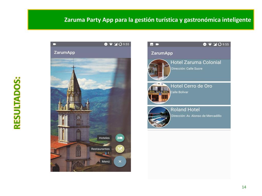 Zaruma Party App para la gestión turística y gastronómica inteligente
