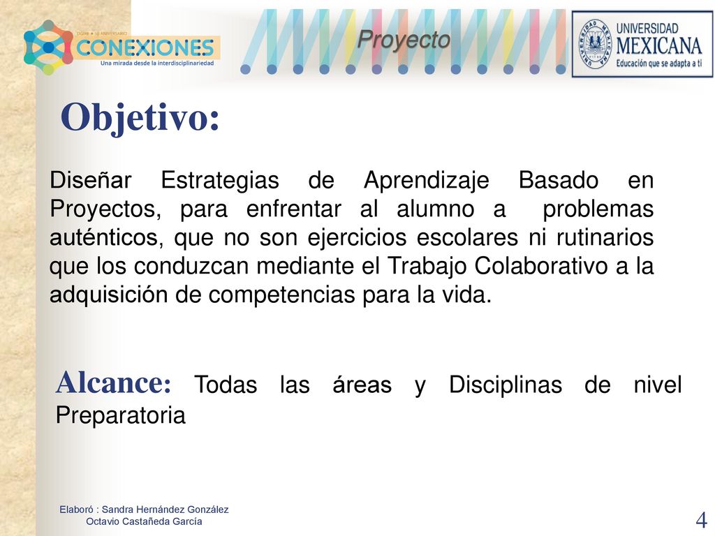 Objetivo: Alcance: Todas las áreas y Disciplinas de nivel Preparatoria