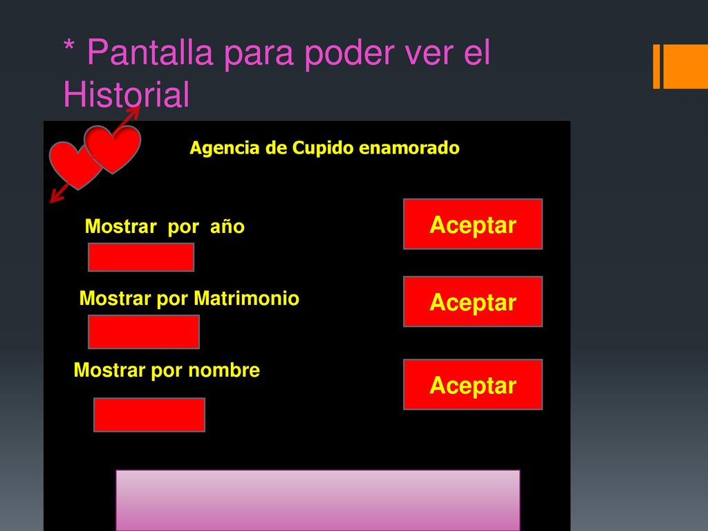 * Pantalla para poder ver el Historial