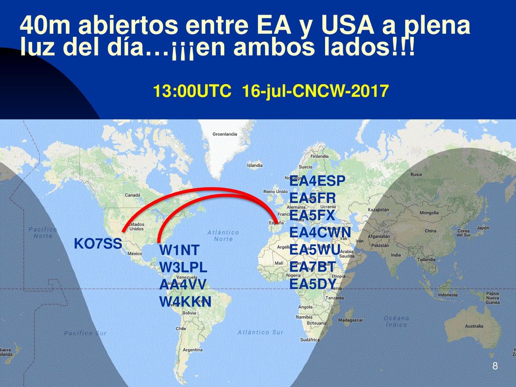 40m abiertos entre EA y USA a plena luz del día…¡¡¡en ambos lados!!!