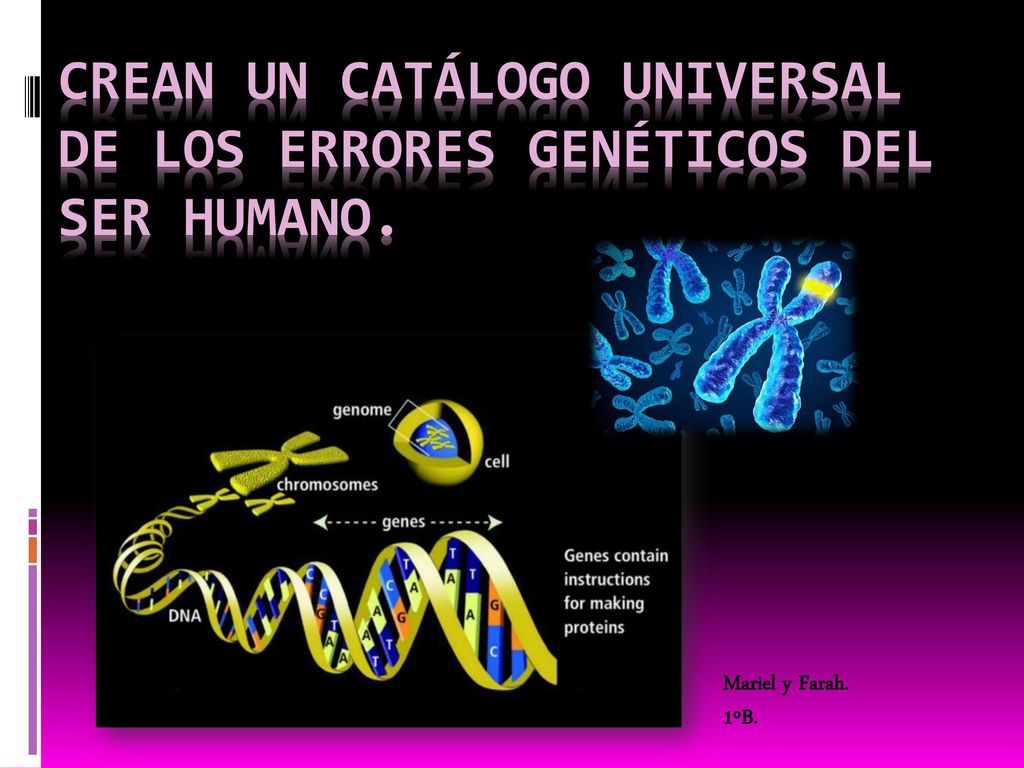 Crean un catálogo universal de los errores genéticos del ser Humano.