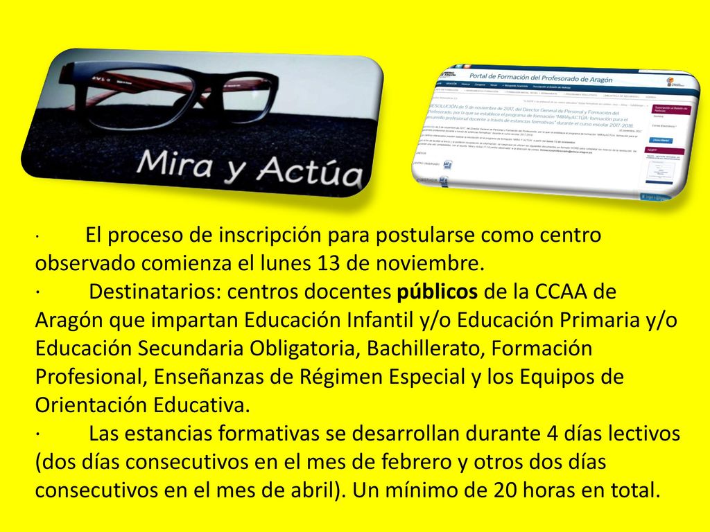 · El proceso de inscripción para postularse como centro observado comienza el lunes 13 de noviembre.