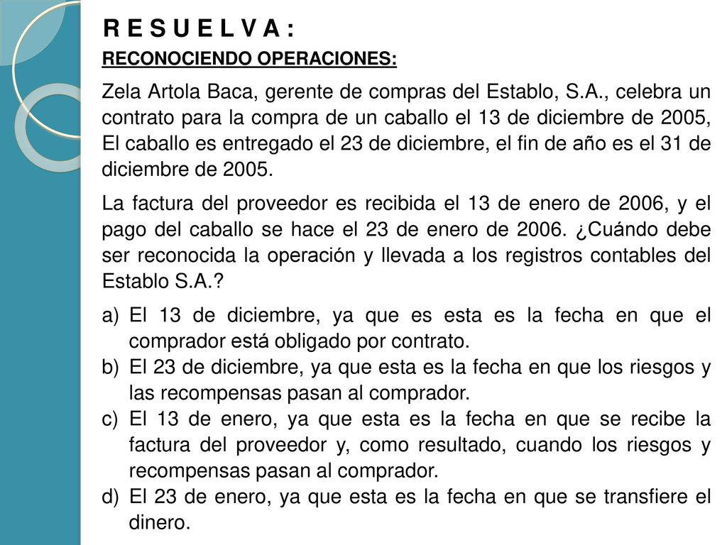 R E S U E L V A : RECONOCIENDO OPERACIONES: