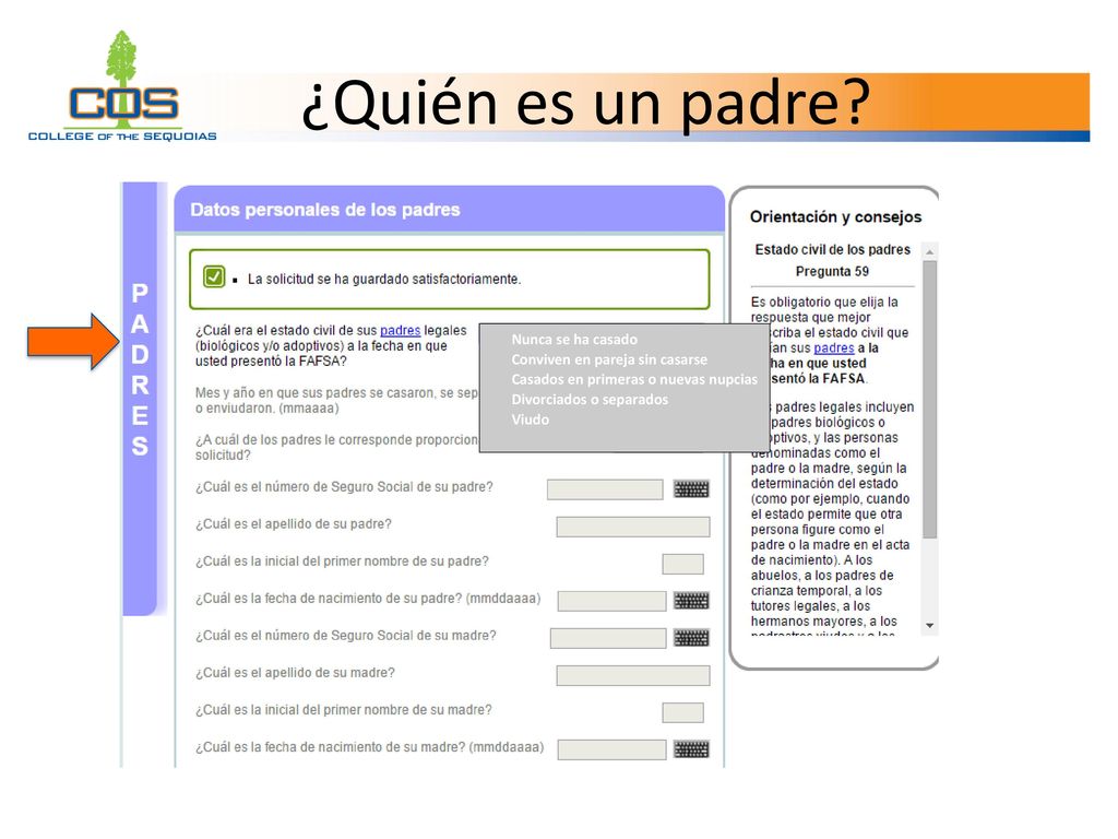 ¿Quién es un padre Nunca se ha casado. Conviven en pareja sin casarse. Casados en primeras o nuevas nupcias.