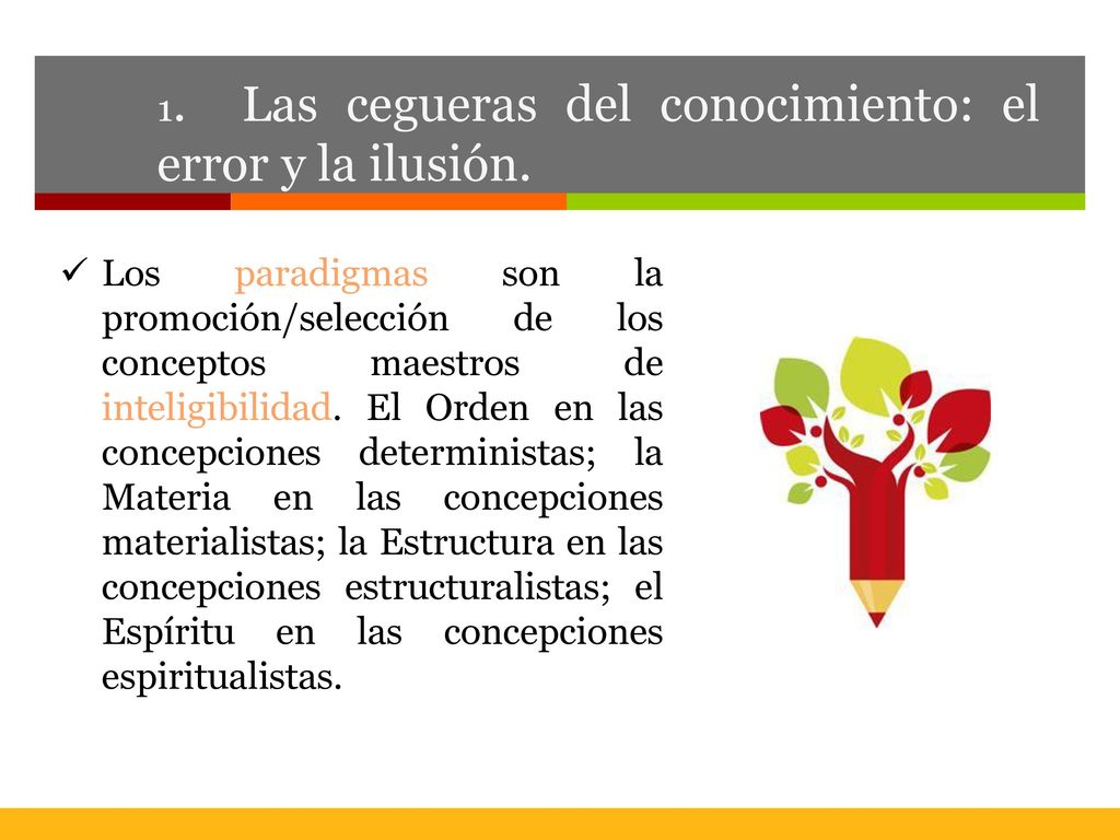 1. Las cegueras del conocimiento: el error y la ilusión.
