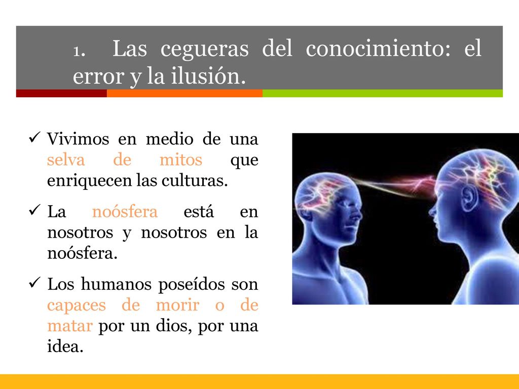 1. Las cegueras del conocimiento: el error y la ilusión.