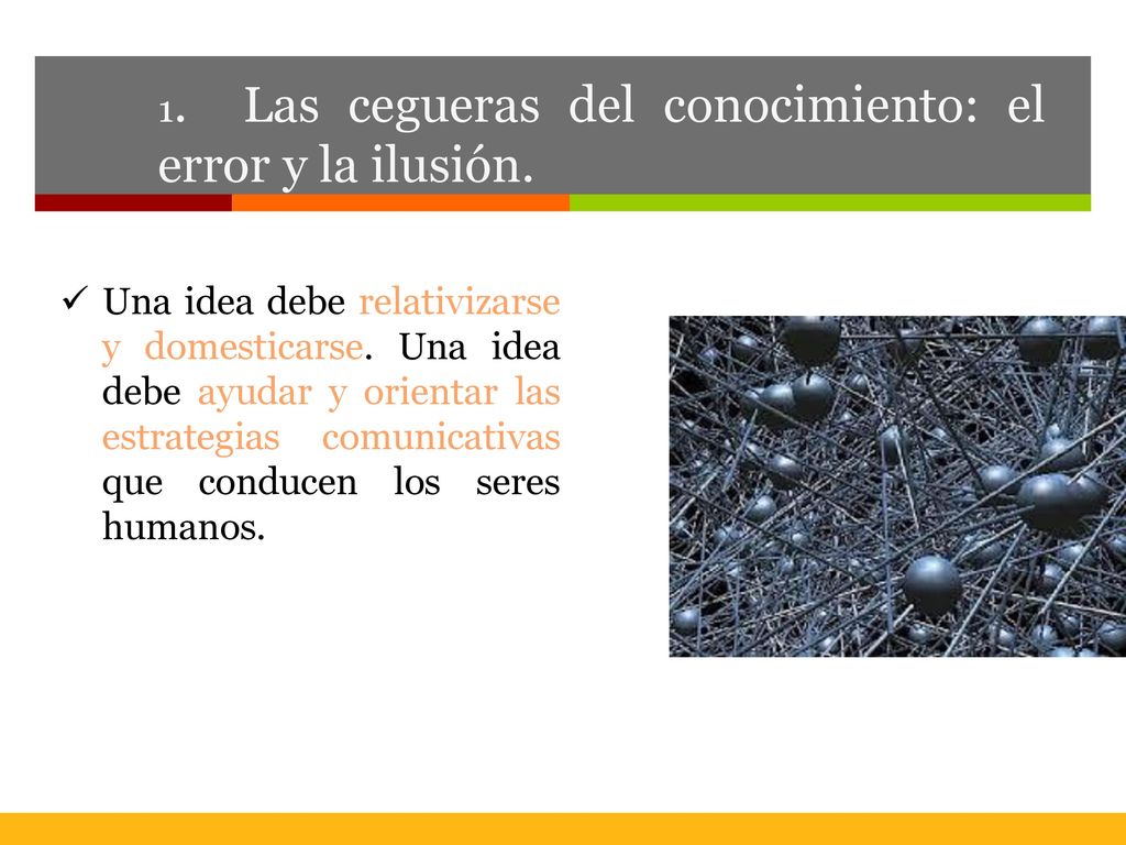1. Las cegueras del conocimiento: el error y la ilusión.