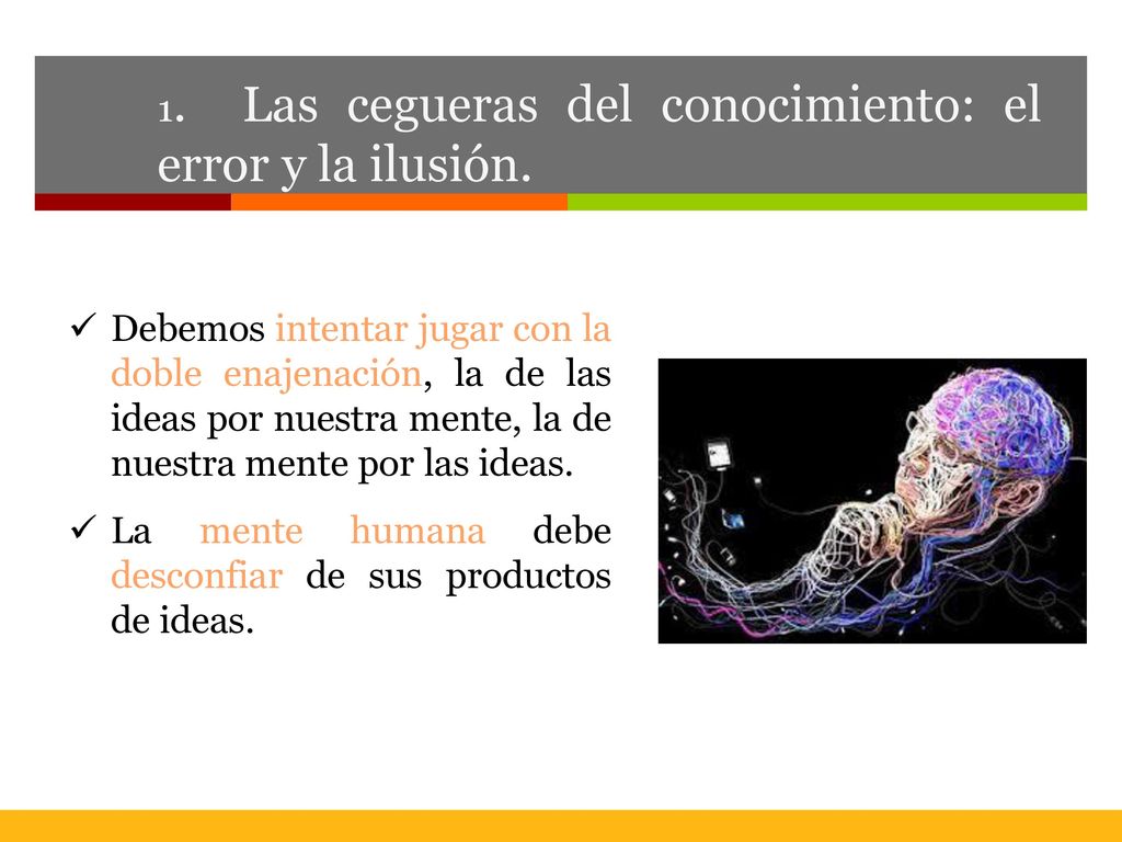 1. Las cegueras del conocimiento: el error y la ilusión.