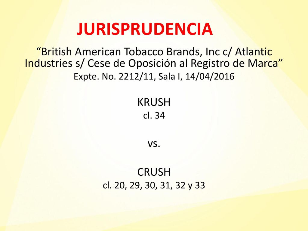 JURISPRUDENCIA British American Tobacco Brands, Inc c/ Atlantic Industries s/ Cese de Oposición al Registro de Marca