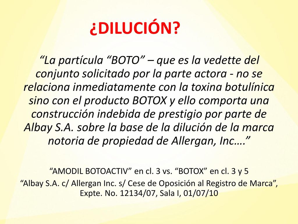 AMODIL BOTOACTIV en cl. 3 vs. BOTOX en cl. 3 y 5