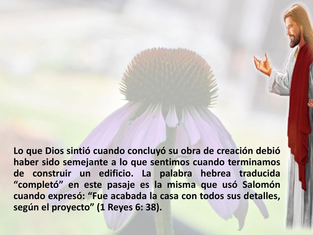 Lo que Dios sintió cuando concluyó su obra de creación debió haber sido semejante a lo que sentimos cuando terminamos de construir un edificio.