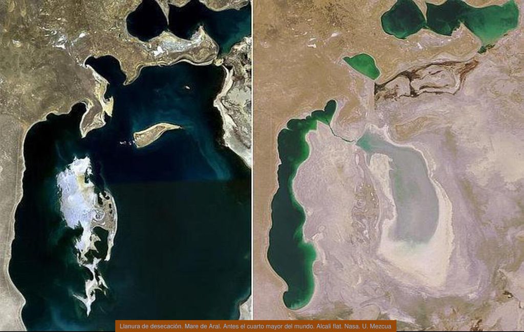 Llanura de desecación. Mare de Aral. Antes el cuarto mayor del mundo