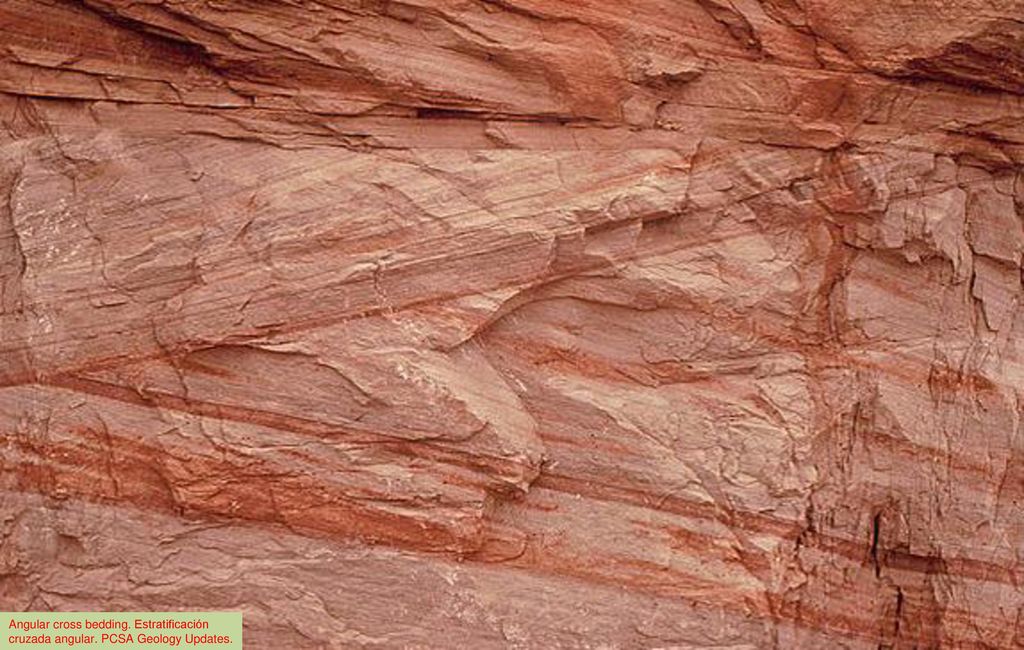 Angular cross bedding. Estratificación cruzada angular
