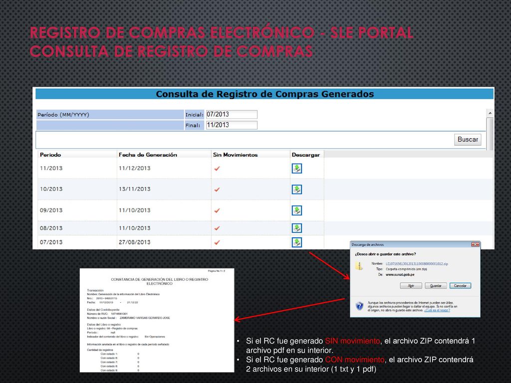 REGISTRO DE COMPRAS ELECTRÓNICO - SLE PORTAL CONSULTA DE REGISTRO DE COMPRAS