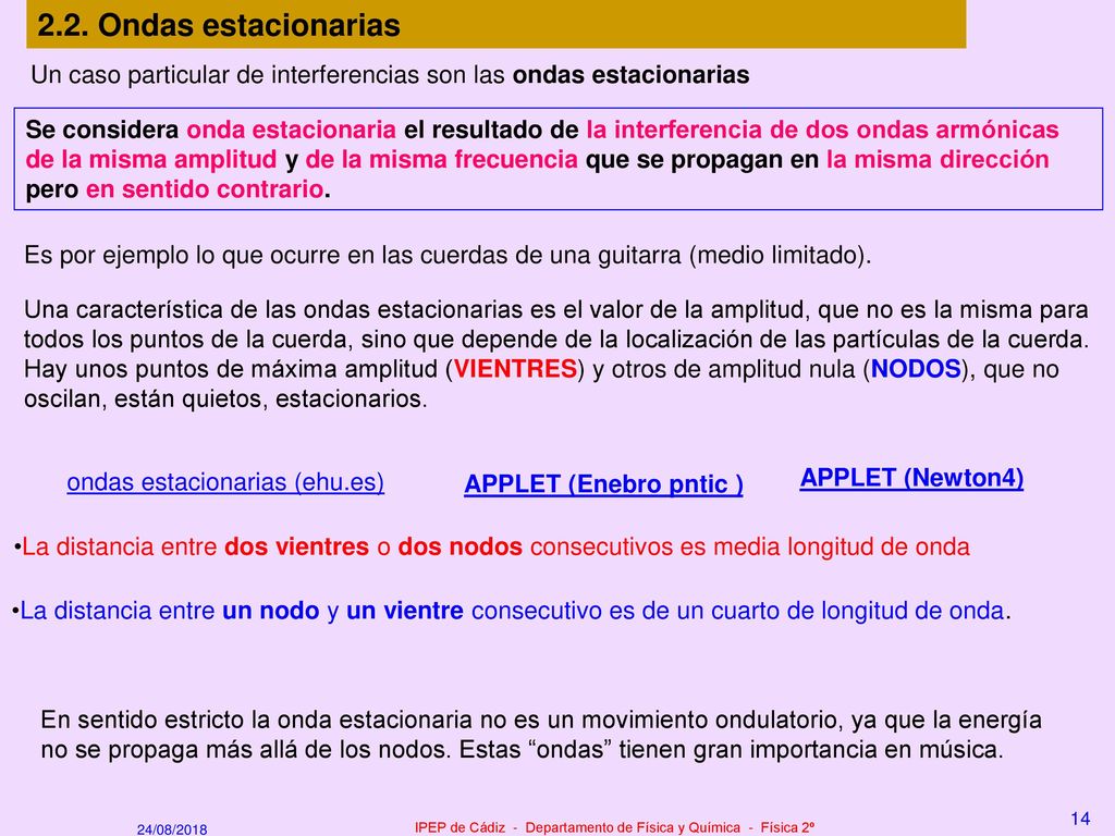 IPEP de Cádiz - Departamento de Física y Química - Física 2º