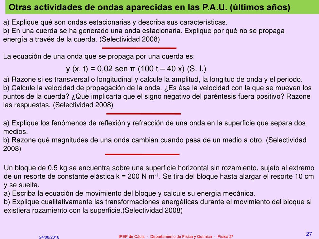 IPEP de Cádiz - Departamento de Física y Química - Física 2º