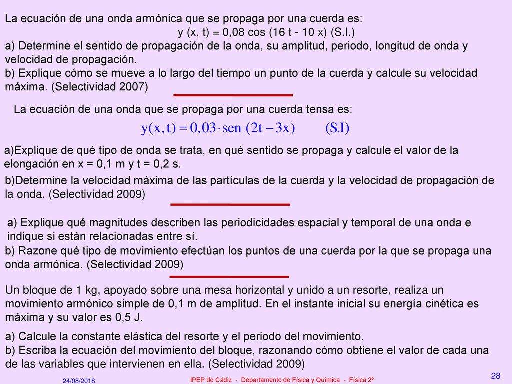 IPEP de Cádiz - Departamento de Física y Química - Física 2º