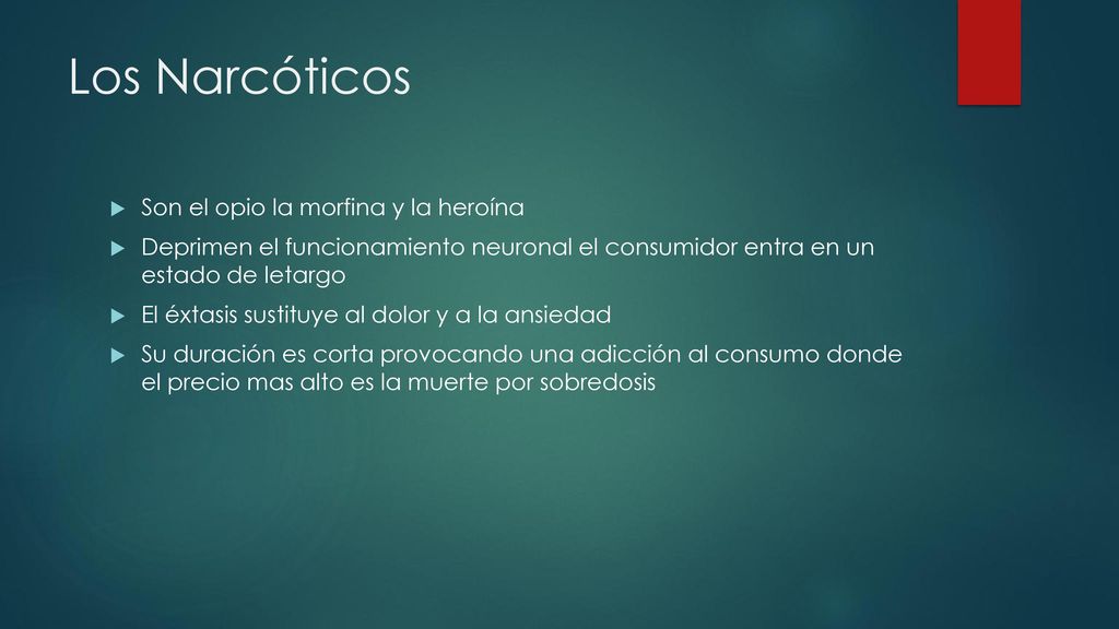 Los Narcóticos Son el opio la morfina y la heroína