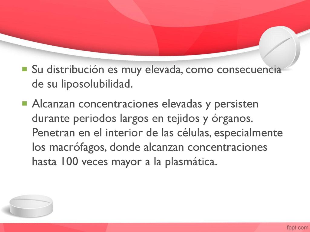 Su distribución es muy elevada, como consecuencia de su liposolubilidad.