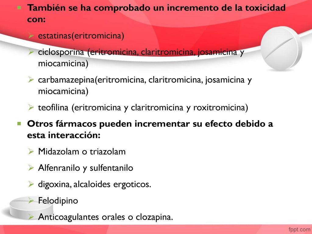 También se ha comprobado un incremento de la toxicidad con: