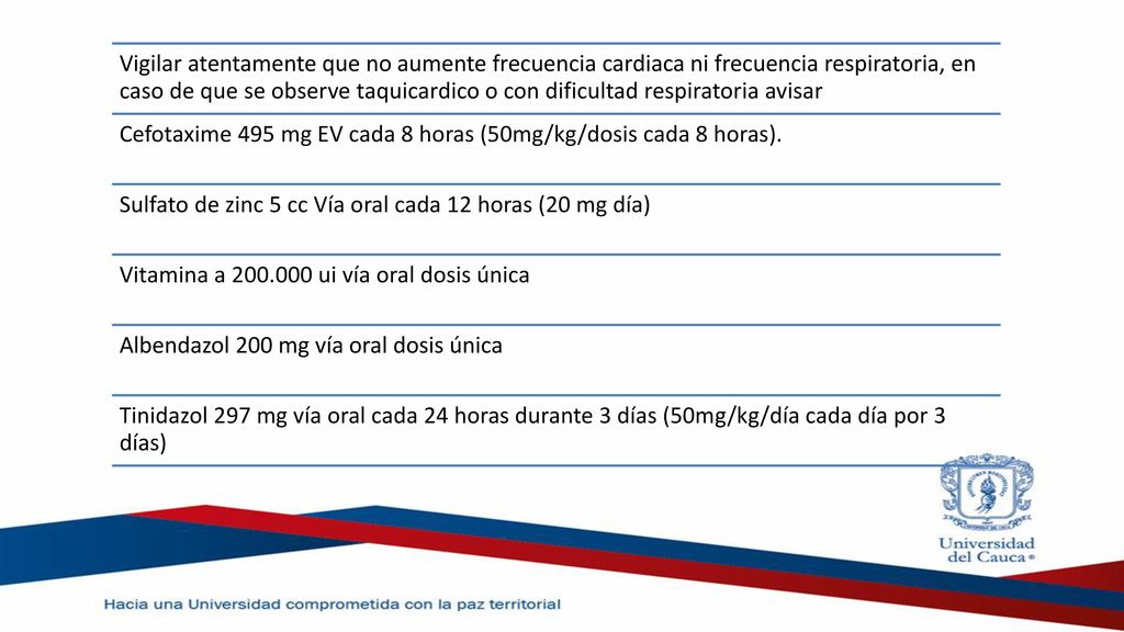 Vigilar atentamente que no aumente frecuencia cardiaca ni frecuencia respiratoria, en caso de que se observe taquicardico o con dificultad respiratoria avisar
