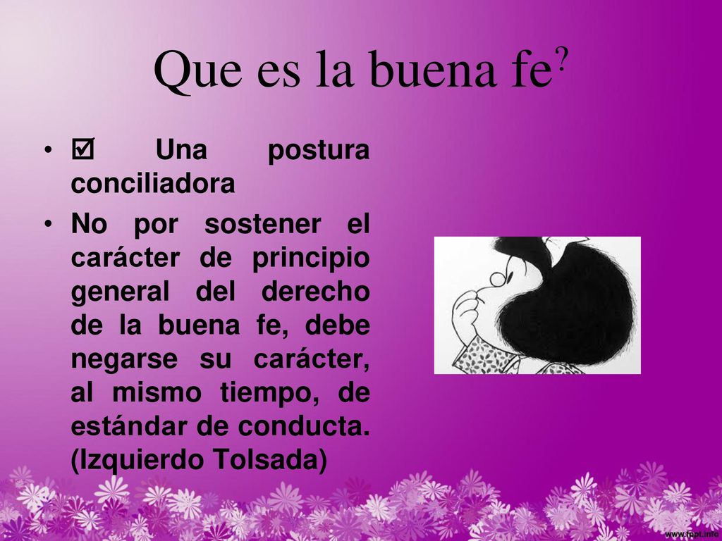 Que es la buena fe  Una postura conciliadora