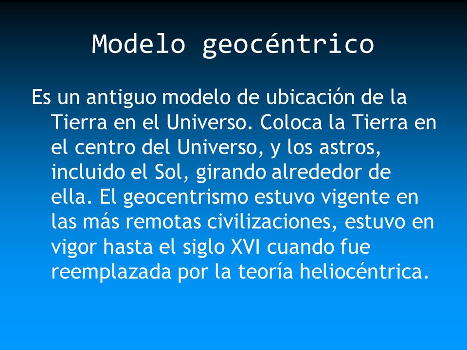 Modelo geocéntrico