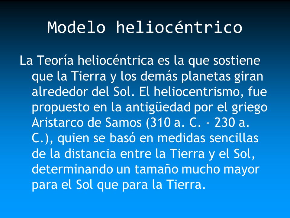 Modelo heliocéntrico